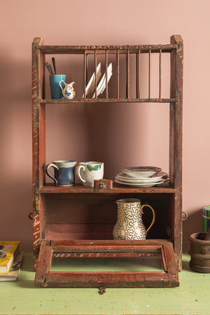 Vintage Wooden Kitchenware Rack