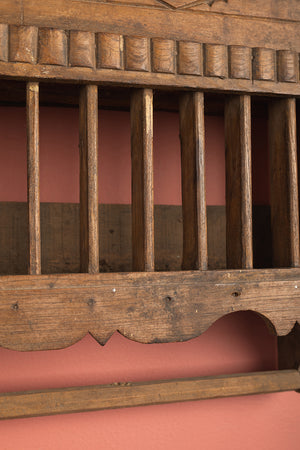 Wooden Vintage Kitchenware Wall Unit