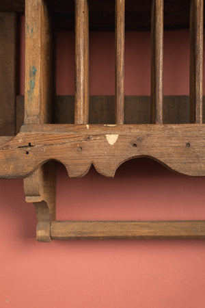 Wooden Vintage Kitchenware Wall Unit