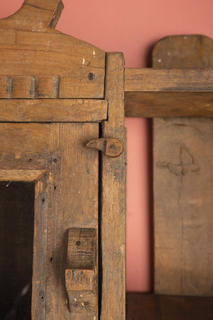 Wooden Vintage Kitchenware Wall Unit