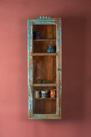 Vintage Blue Wall Showcase