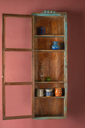 Vintage Blue Wall Showcase