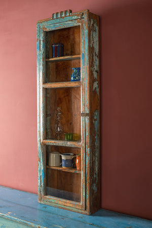 Vintage Blue Wall Showcase