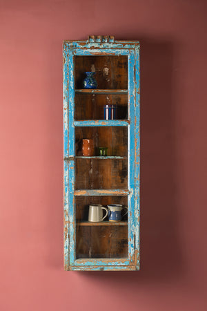 Vintage Blue Wall Showcase