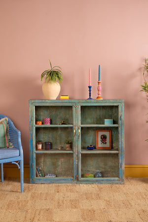Vintage Blue Wall Showcase