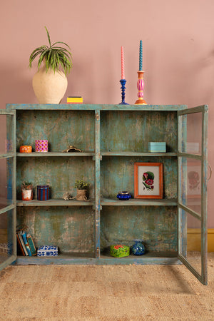 Vintage Blue Wall Showcase
