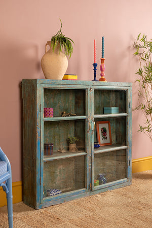 Vintage Blue Wall Showcase