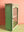 Pistachio Green & Red Vintage Wall Showcase