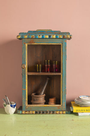 Vintage Blue Wall Showcase