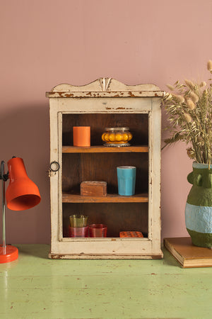 Vintage Cream Wall Showcase