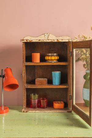 Vintage Cream Wall Showcase