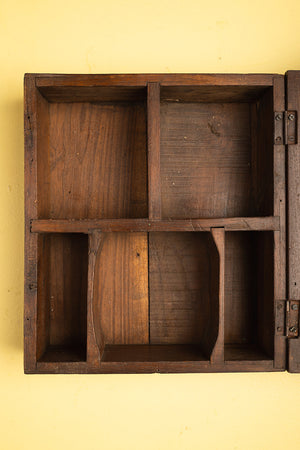 Wooden Carved Vintage Wall Showcase