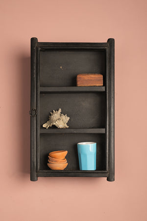 Black Vintage Wall Showcase
