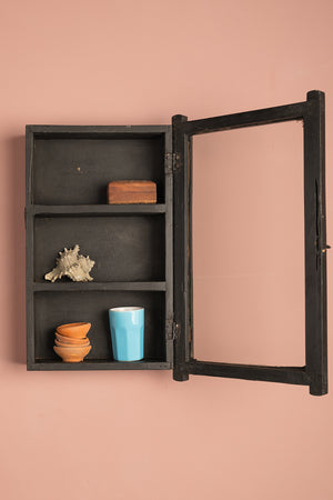Black Vintage Wall Showcase