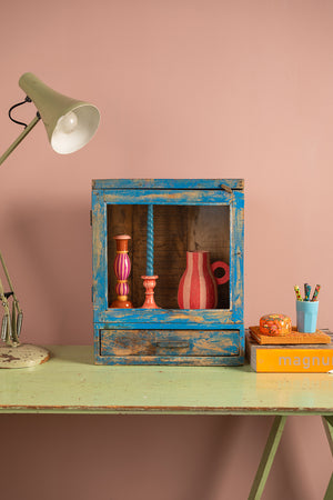 Vintage Blue Wall Showcase