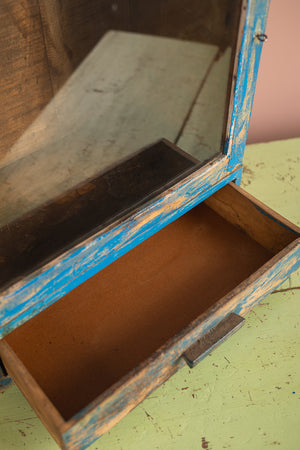 Vintage Blue Wall Showcase