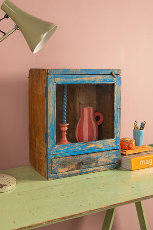 Vintage Blue Wall Showcase