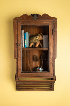 Wooden Vintage Wall Showcase