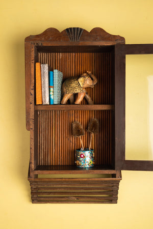 Wooden Vintage Wall Showcase